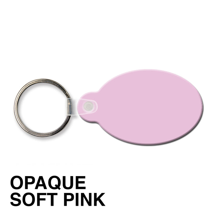 Oval w/Tab Key Tag (Spot Color)