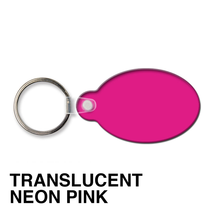 Oval w/Tab Key Tag (Spot Color)