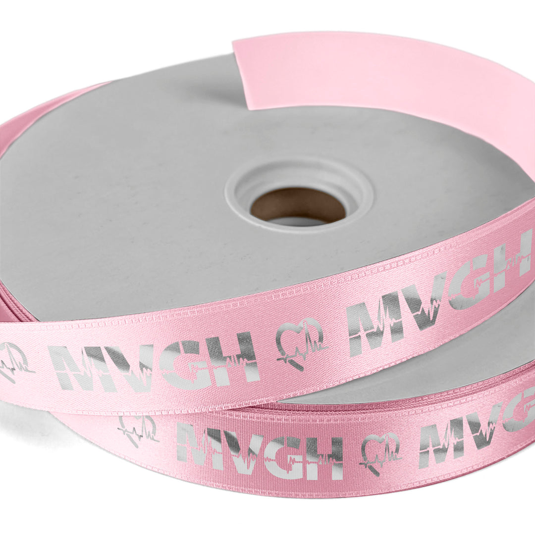 1" Badge Satin Ribbon - 100yd Roll - Foil Print