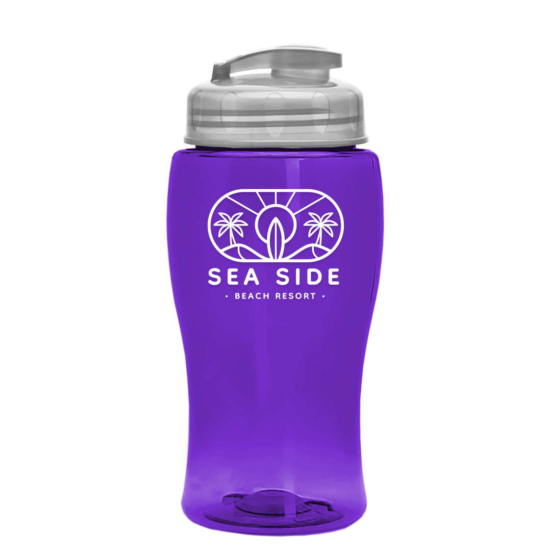 Poly-Pure Jr. - 18 oz. Transparent Bottle with USA Flip