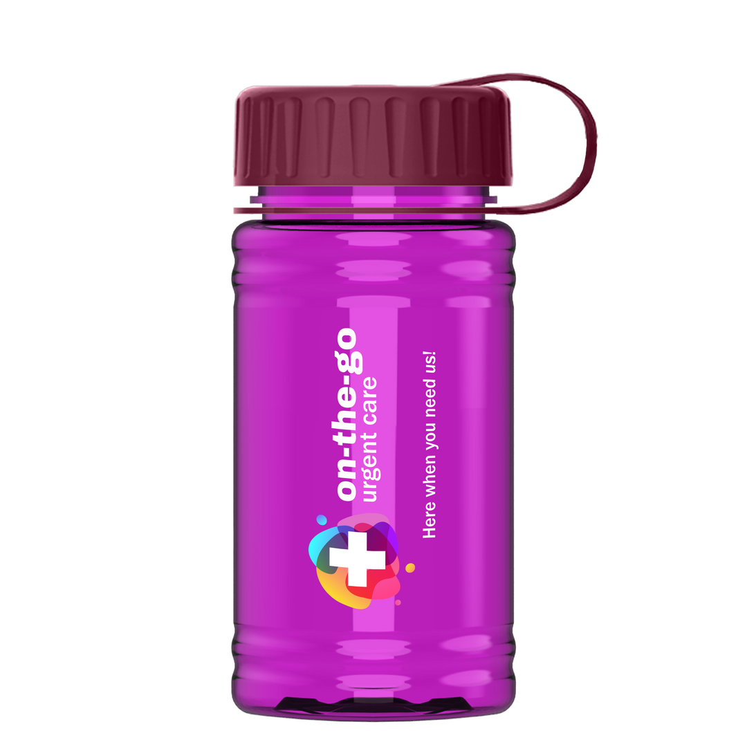 Mini RPET Bottle with Tethered Lid - 16 oz.