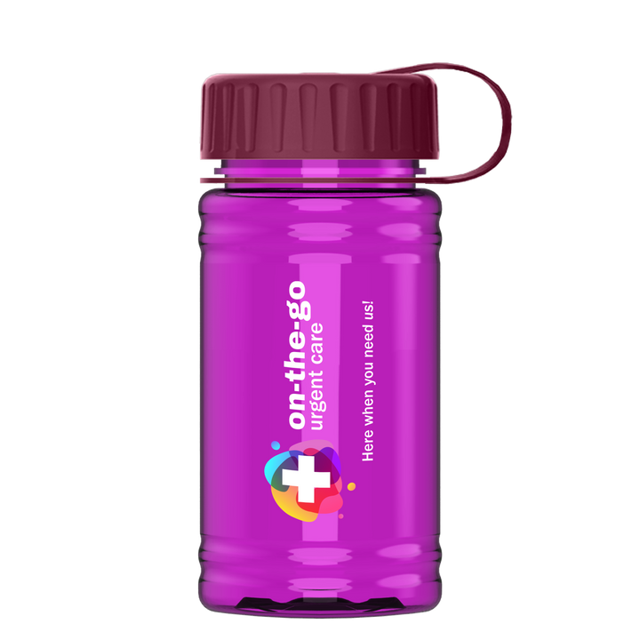 Mini RPET Bottle with Tethered Lid - 16 oz.