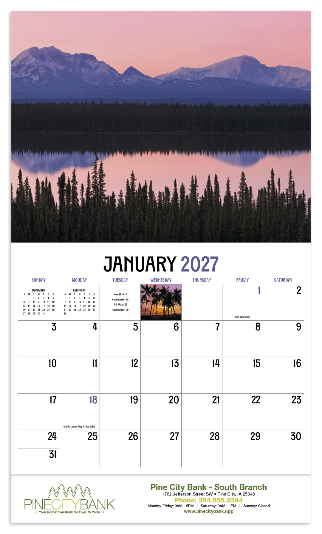HotLine® Products Dawn to Dusk Appointment Calendar - Stapled