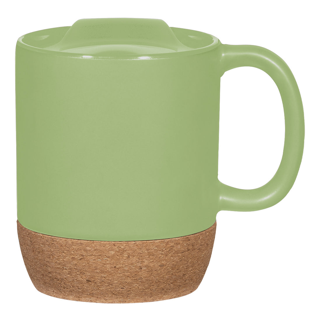 14 Oz. Full Color Cork Base Ceramic Mug