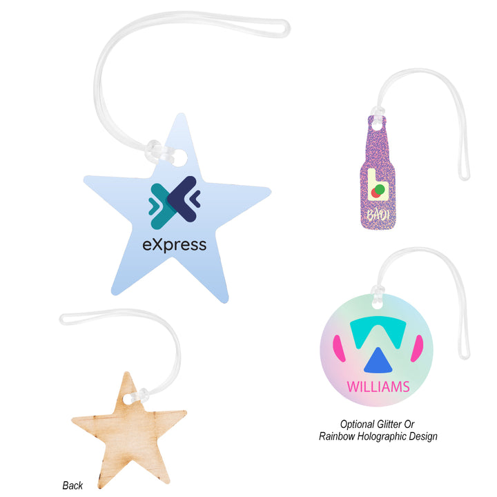 Full Color Wood Bag Tag - 5"