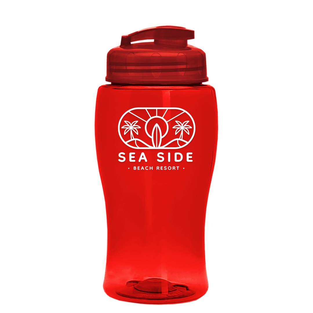 Poly-Pure Jr. - 18 oz. Transparent Bottle with USA Flip