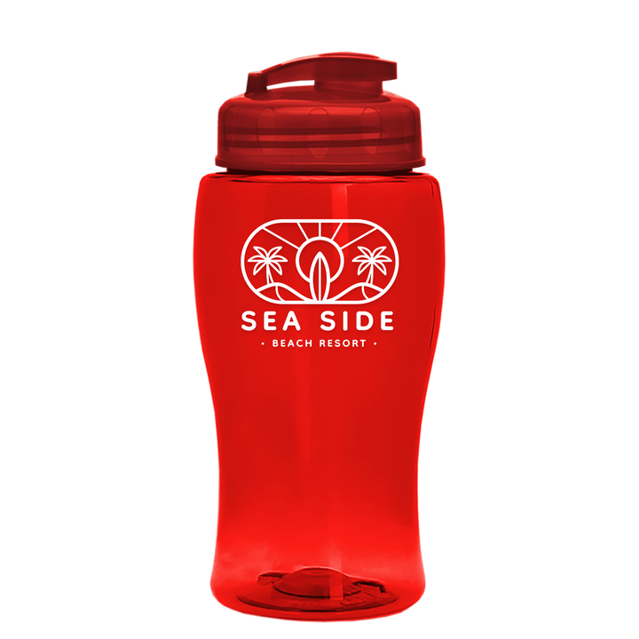 Poly-Pure Jr. - 18 oz. Transparent Bottle with USA Flip