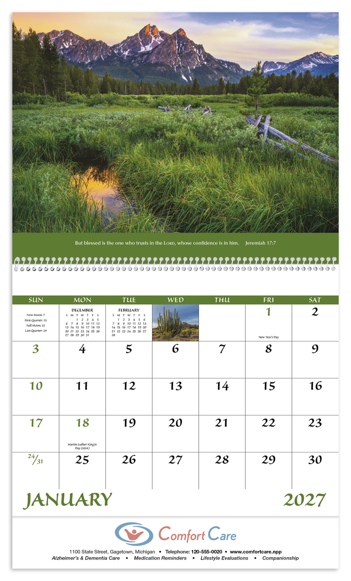 Good Value™ Eternal Word without Funeral Planner - Spiral Calendar