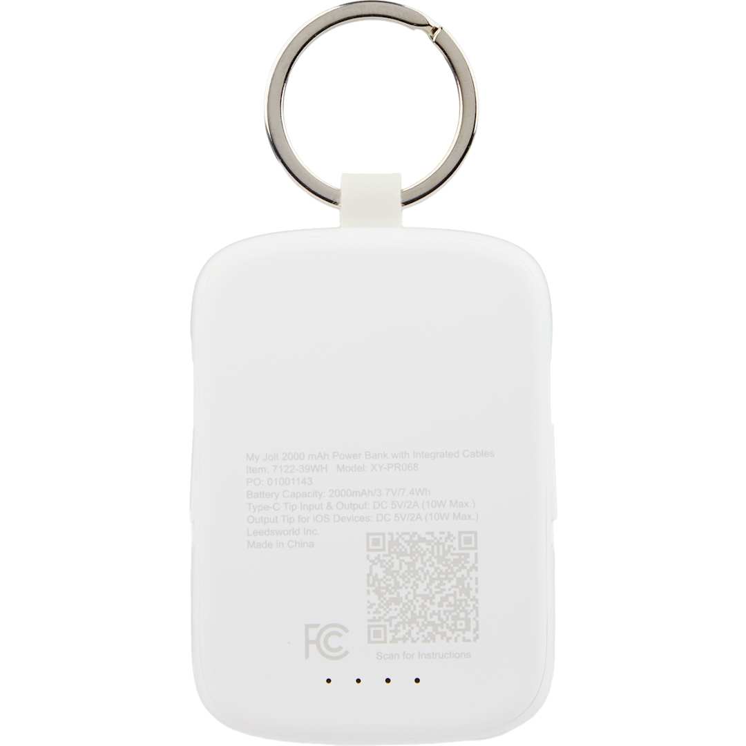 My Jolt 2000 mAh Power Bank with Integrated Cables