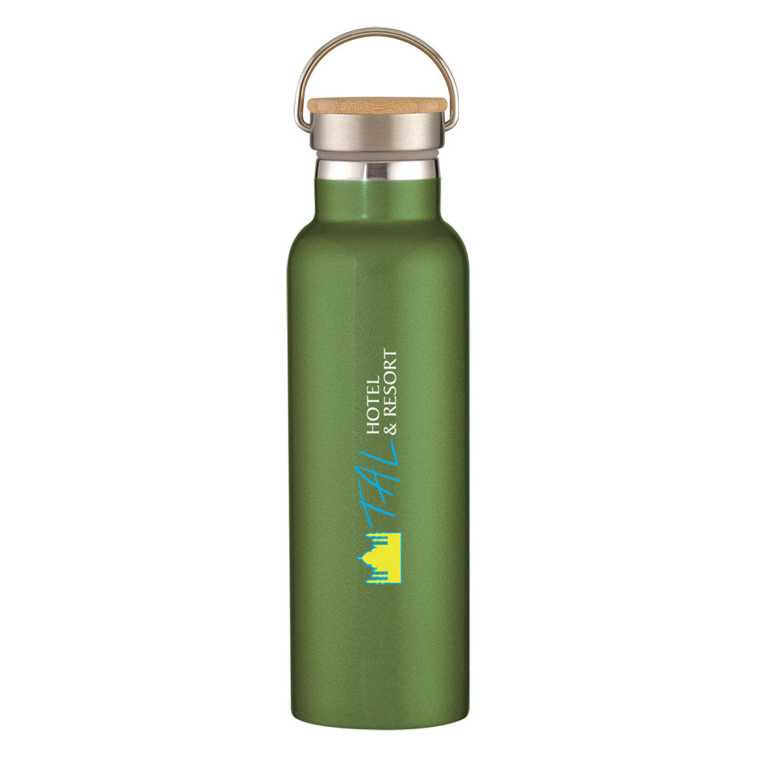 21 Oz. Tipton Recycled Stainless Steel Bottle With Bamboo Lid
