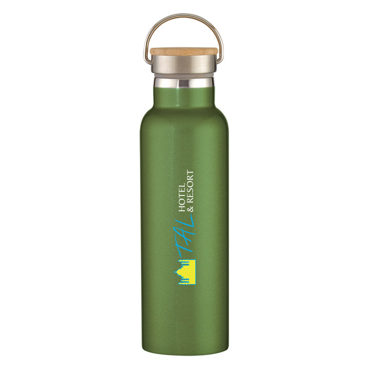21 Oz. Tipton Recycled Stainless Steel Bottle With Bamboo Lid