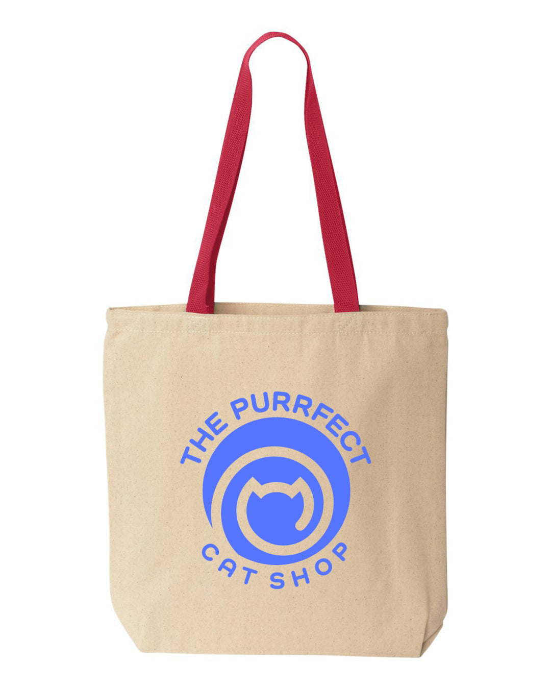 Natural Tote with Contrast-Color Handles