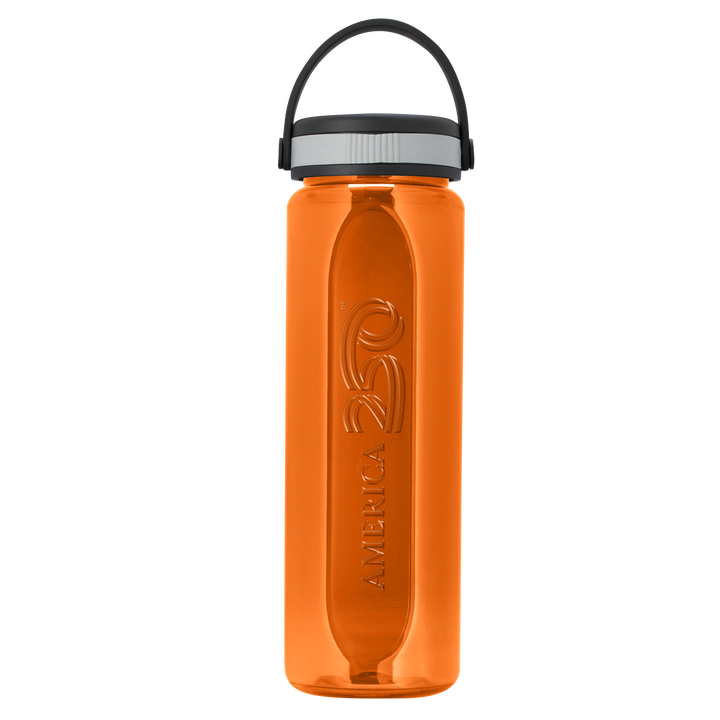 Boss Embossed RPET Bottle with Grip Lid - 26 oz.