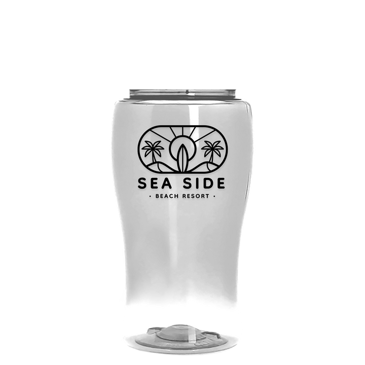 Poly-Pure Jr. - 18 oz. Transparent Bottle with USA Flip