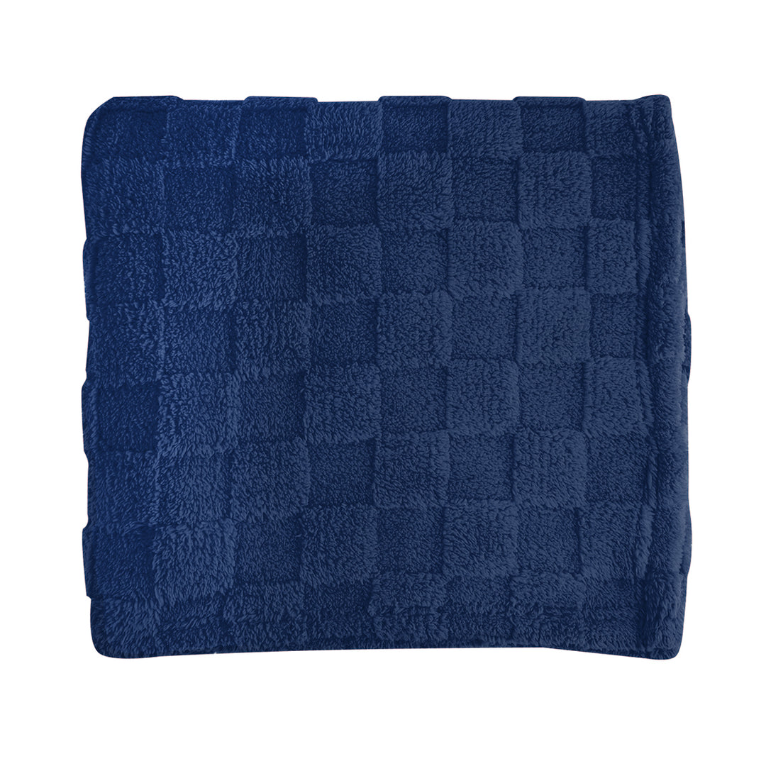 rPET Checkered Sherpa Blanket