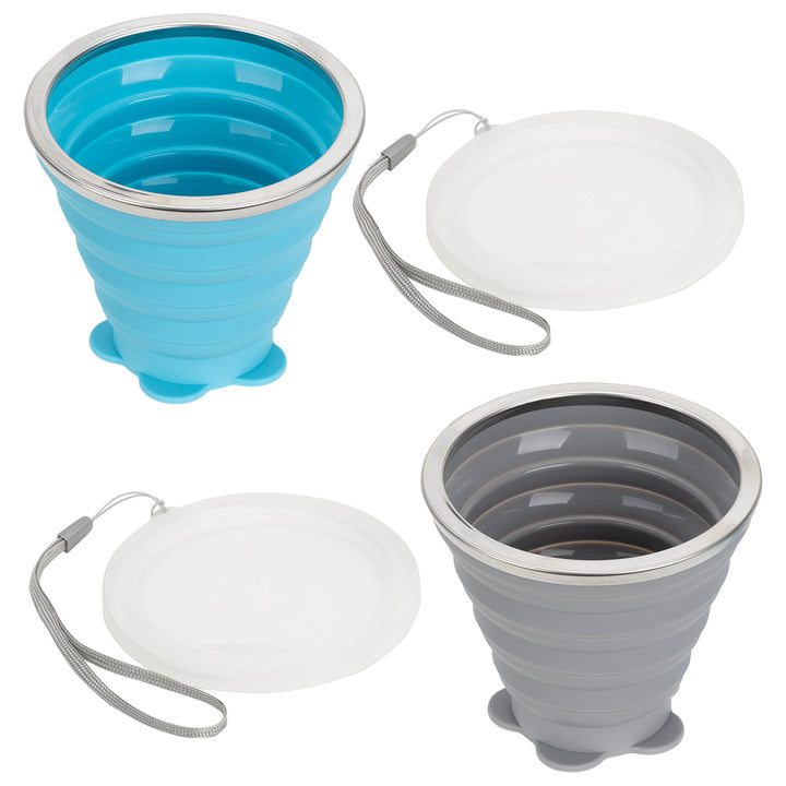 Groove 9 oz Collapsible Silicone Cup with Lid