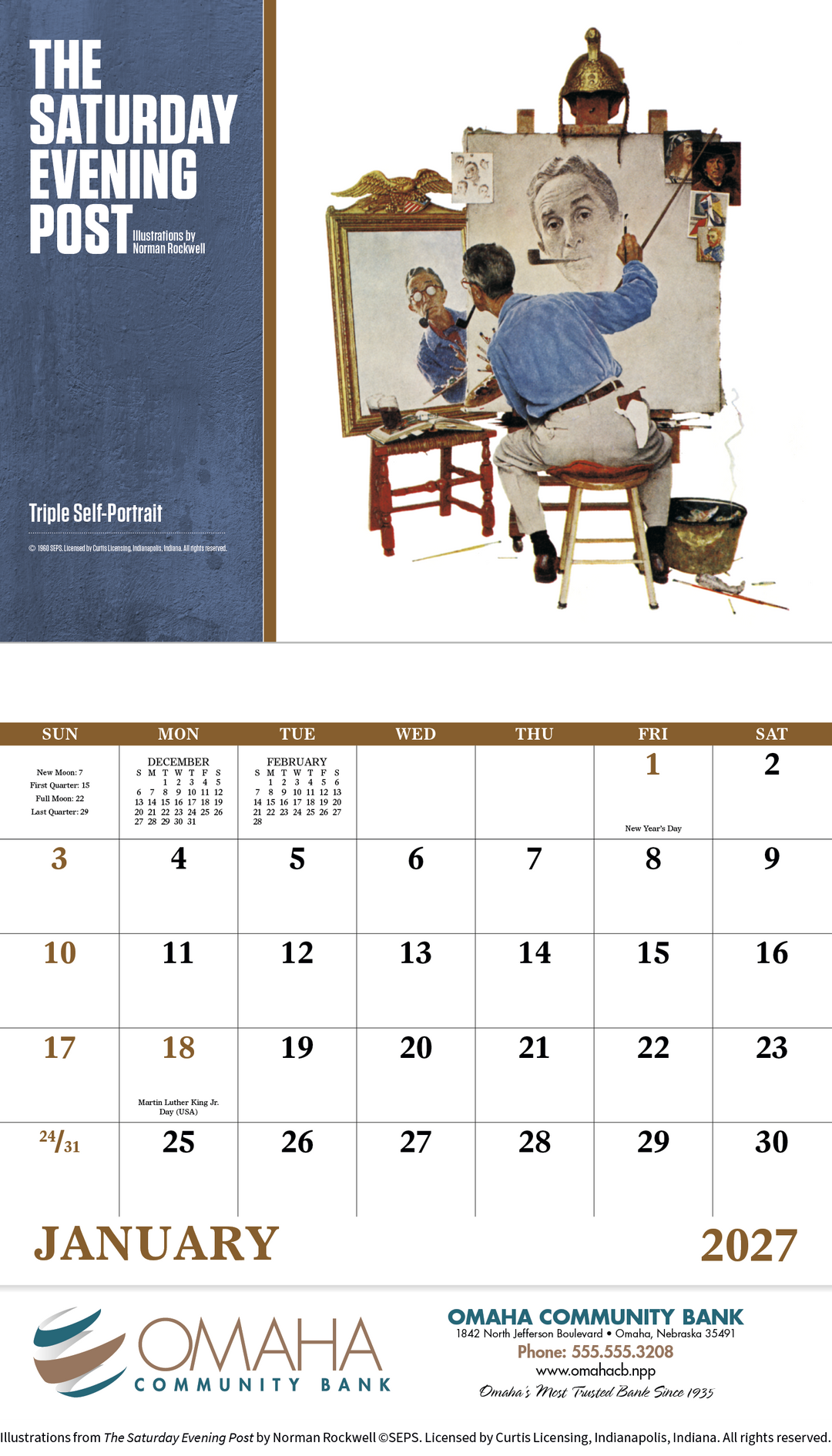 Good Value™  The Saturday Evening Post Illustrations by Norman Rockwell – Stapled Calendar
