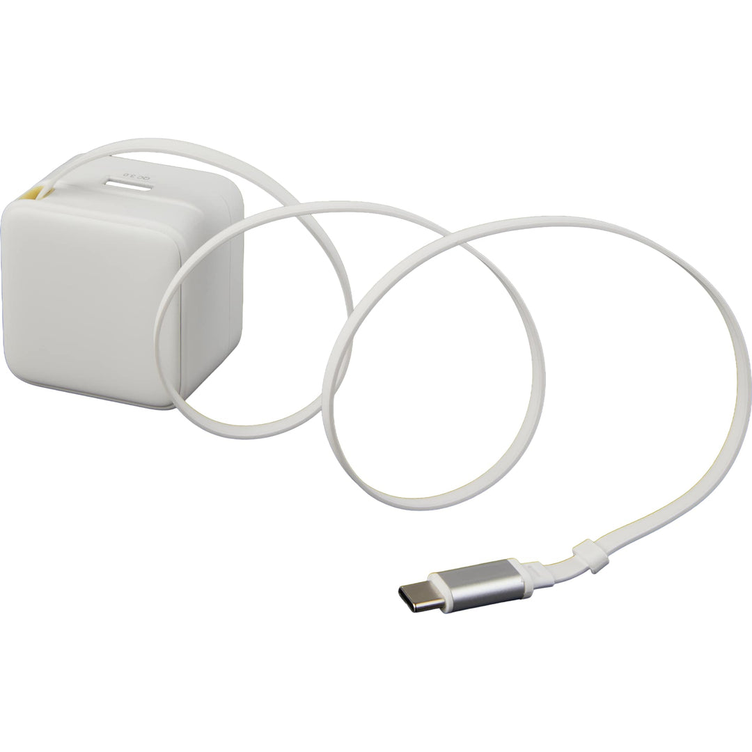 ETL Listed 20W Wall Charger with Retractable Cable