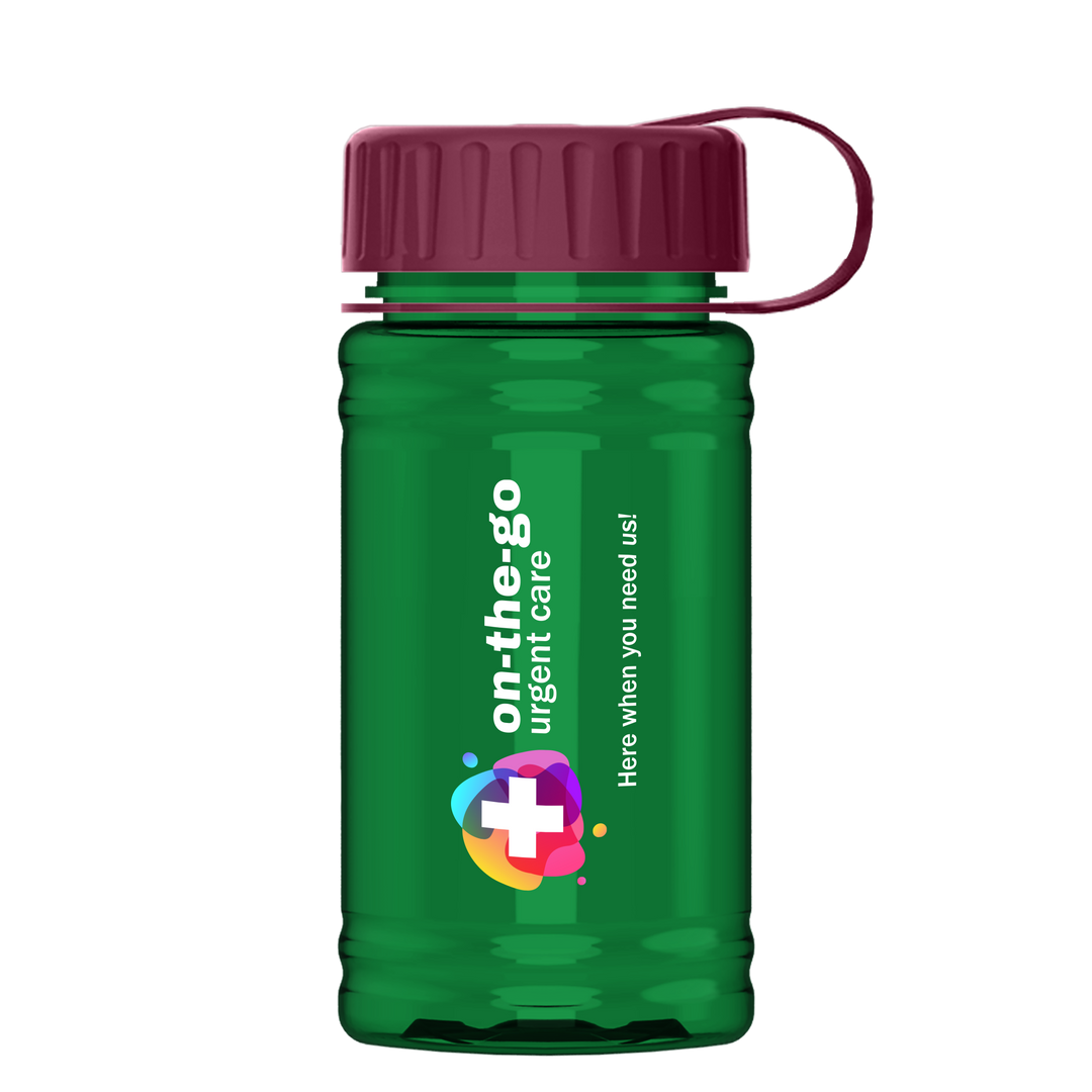 Mini RPET Bottle with Tethered Lid - 16 oz.