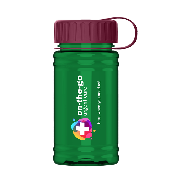 Mini RPET Bottle with Tethered Lid - 16 oz.