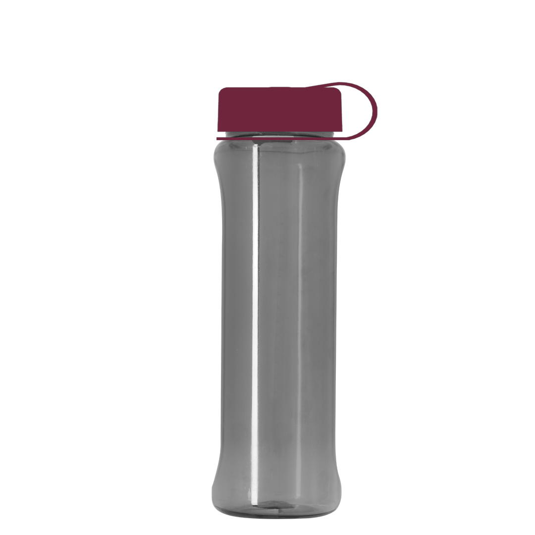 Boss Embossed RPET Bottle with Tethered Lid - 26 oz.