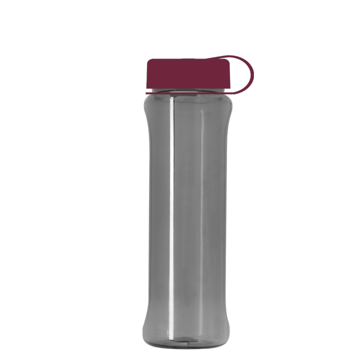 Boss Embossed RPET Bottle with Tethered Lid - 26 oz.