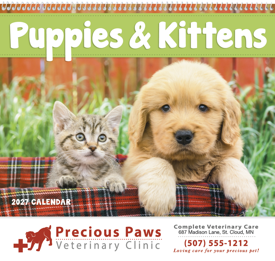 Good Value™ Puppies & Kittens - Spiral Calendar
