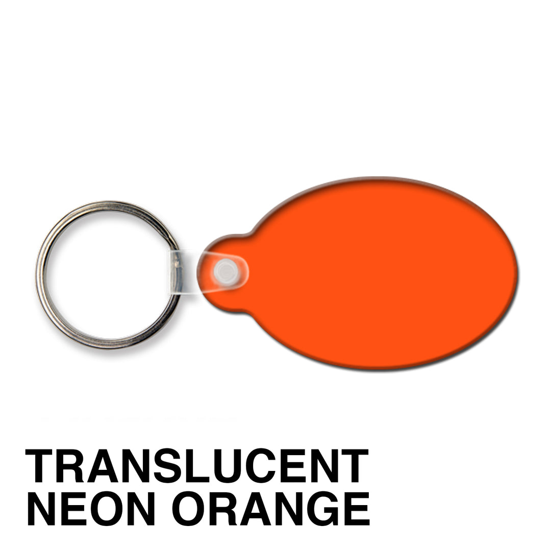 Oval w/Tab Key Tag (Spot Color)
