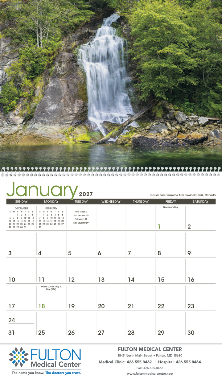 Triumph® Calendars Waterfalls Calendar
