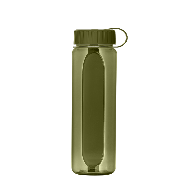 Boss Embossed RPET Bottle with Tethered Lid - 26 oz.