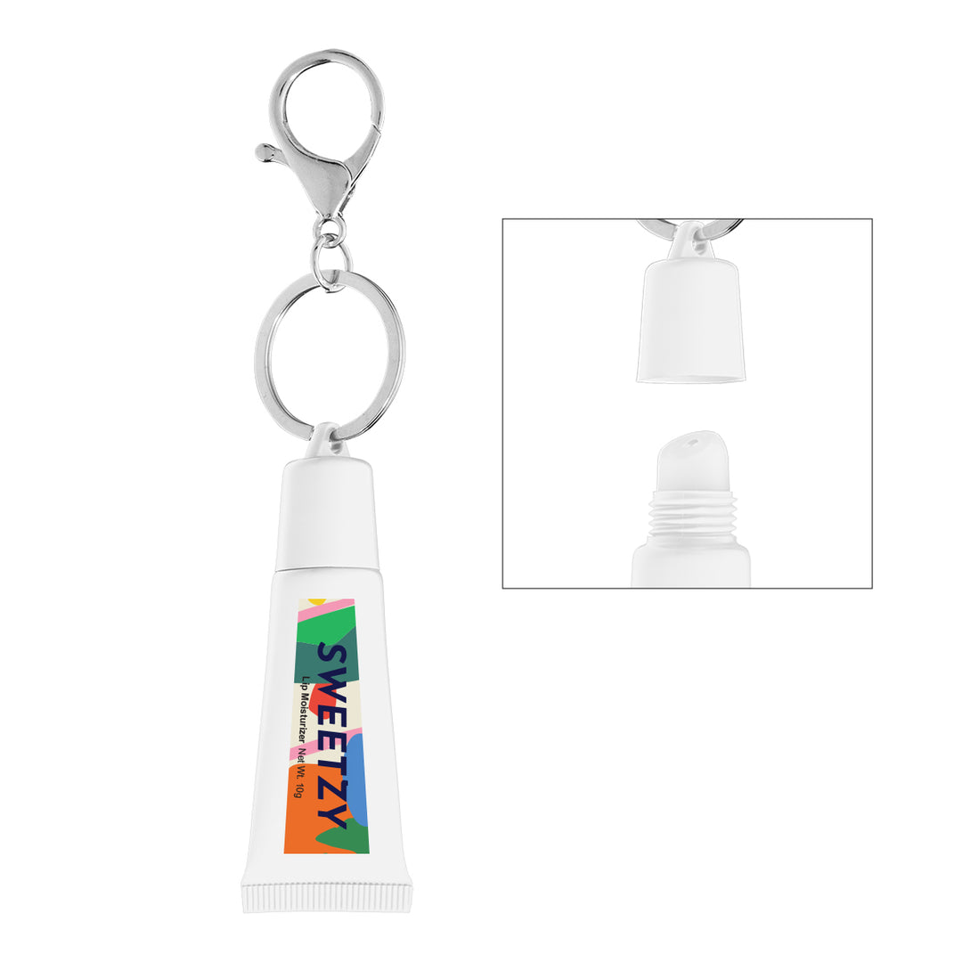 Squeeze Tube Lip Moisturizer with Key Ring
