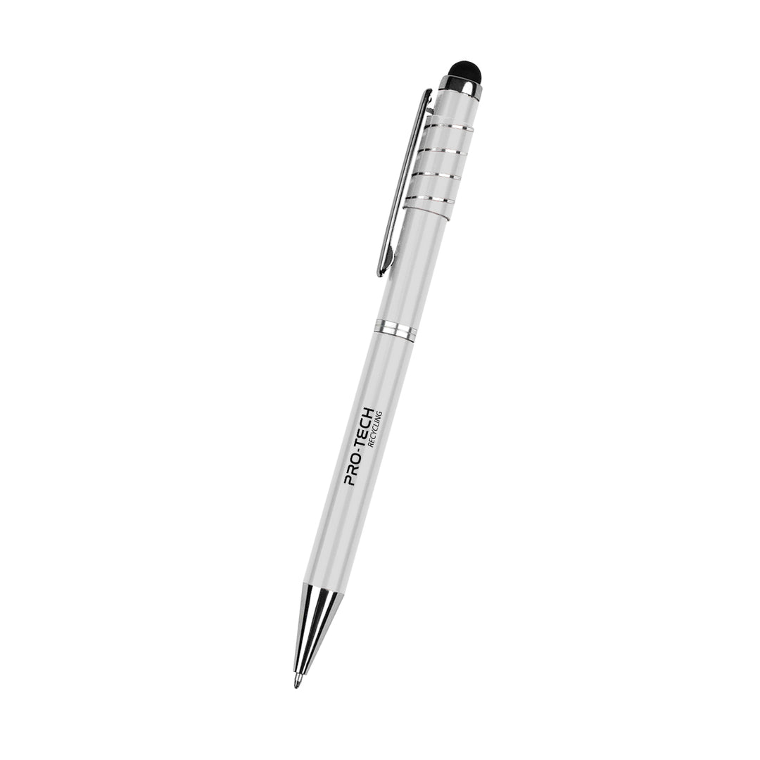 Recycled Aluminum Spinner Pen With Stylus