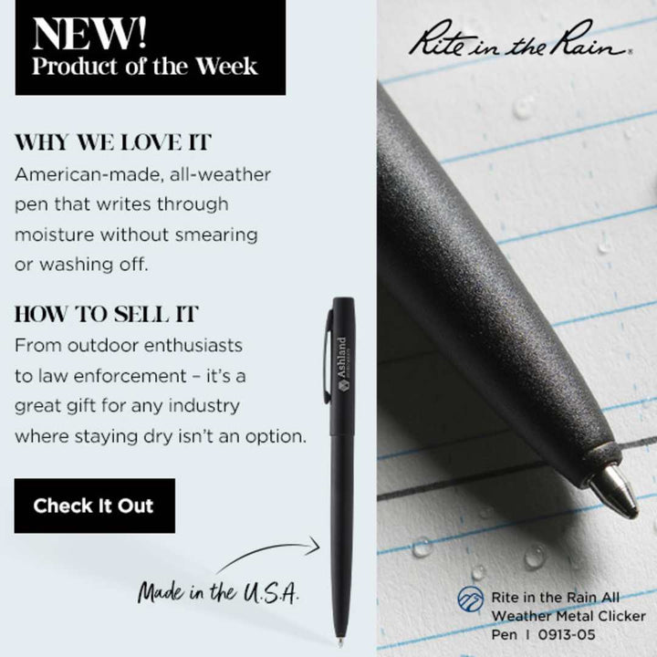Rite in the Rain All Weather Metal Clicker Pen