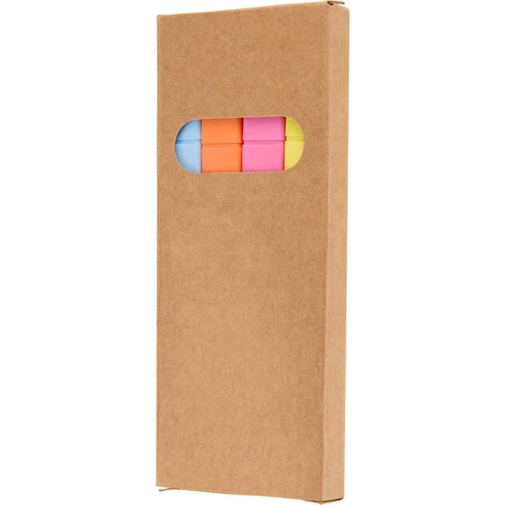 4-Piece Square Recycled Highlighter Set