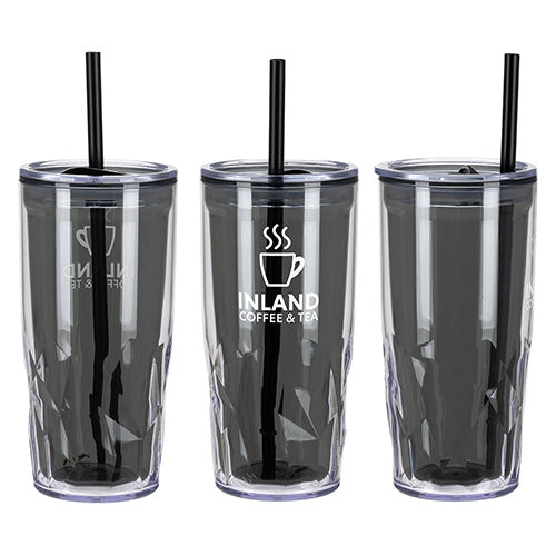 Luster 16 oz 2-in-1 Recycled Acrylic Straw Tumbler