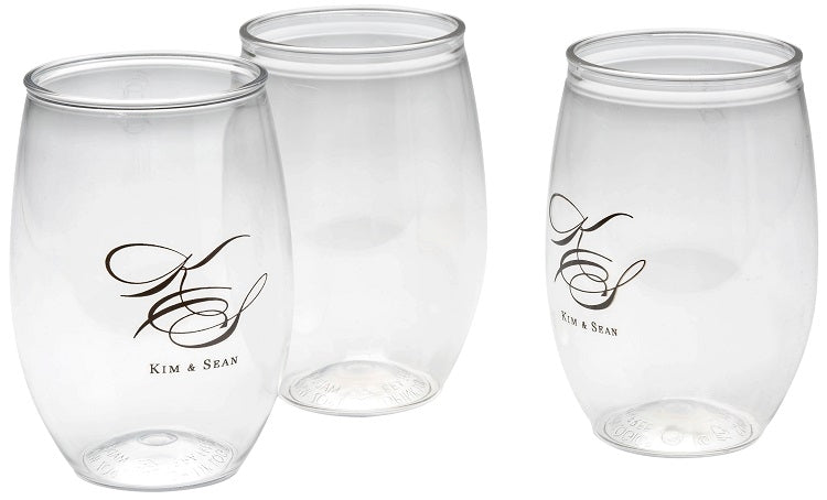 16 oz. Stemless Plastic Wine Glass