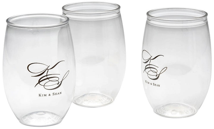 16 oz. Stemless Plastic Wine Glass