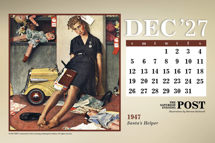 Triumph® Calendars The Saturday Evening Post Large Desk Calendar