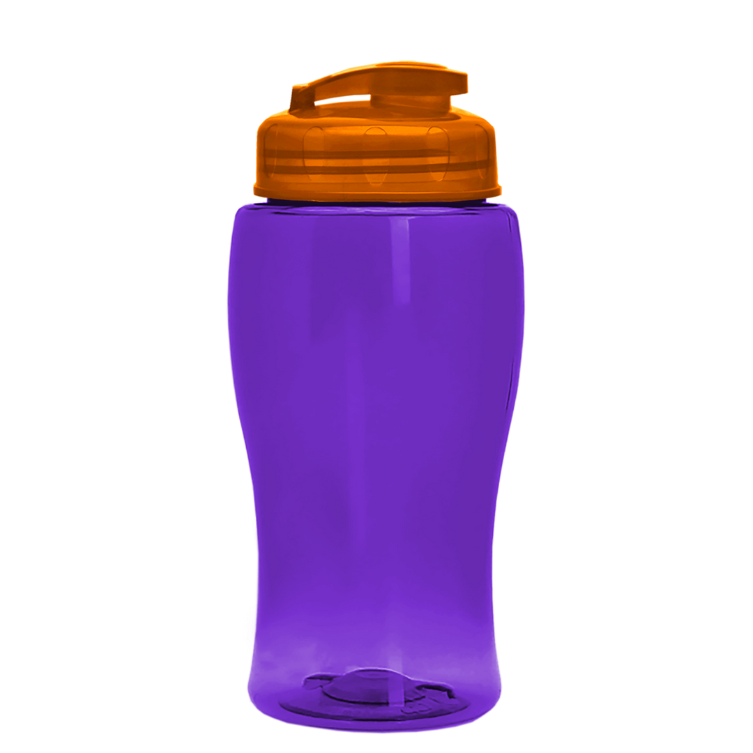 Poly-Pure Jr. - 18 oz. Transparent Bottle with USA Flip
