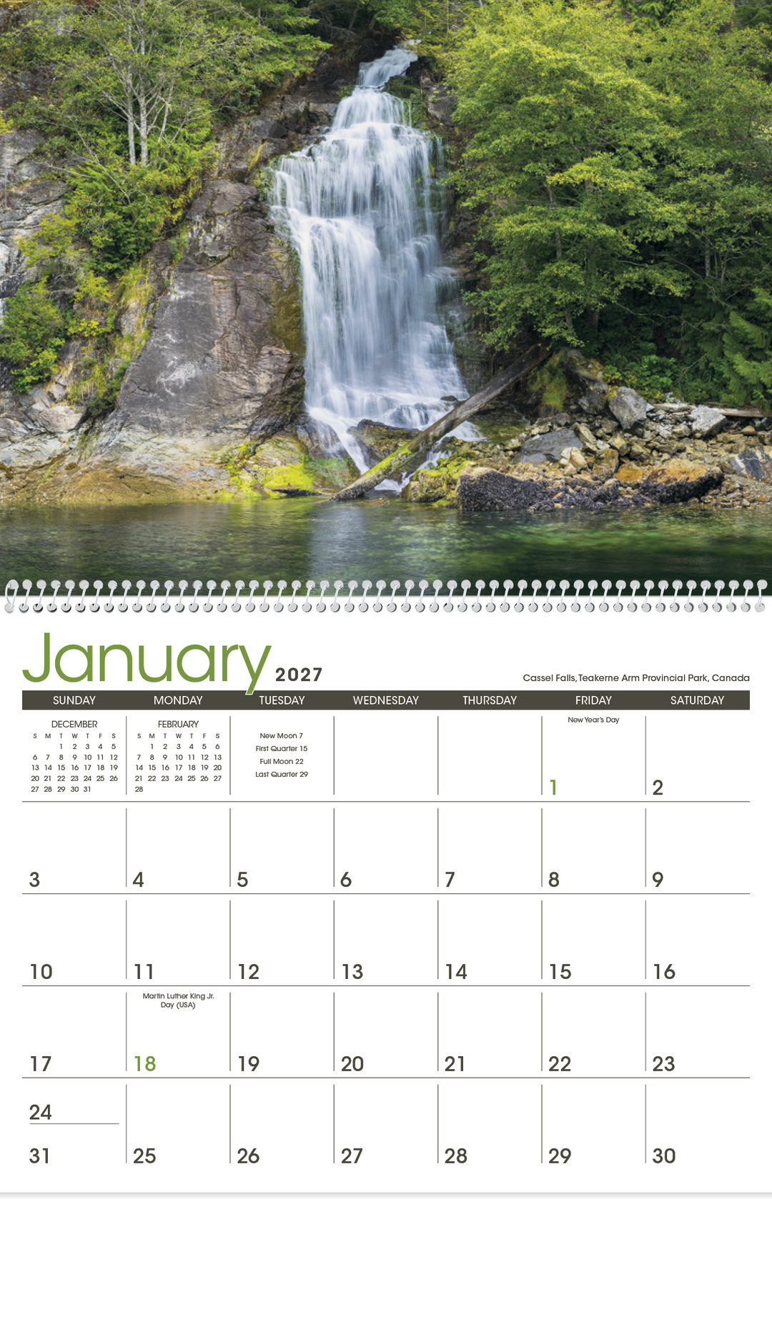 Triumph® Calendars Waterfalls Calendar