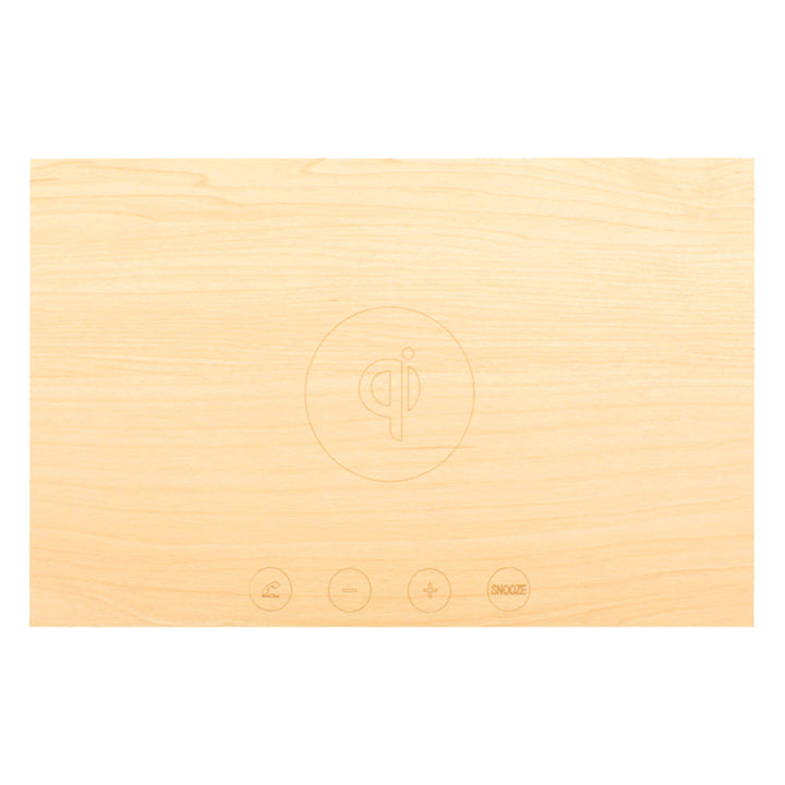BlueSequoia Alarm Clock with Qi Charging Station and Wireless Speaker