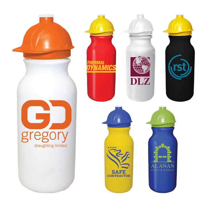 20 oz. Value Cycle Bottle w/ Safety Helmet Push 'n Pull Cap