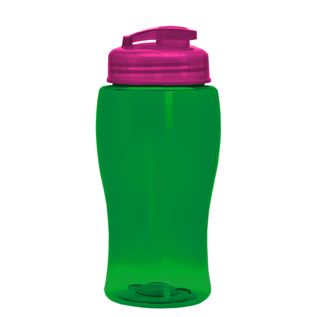 Poly-Pure Jr. - 18 oz. Transparent Bottle with USA Flip