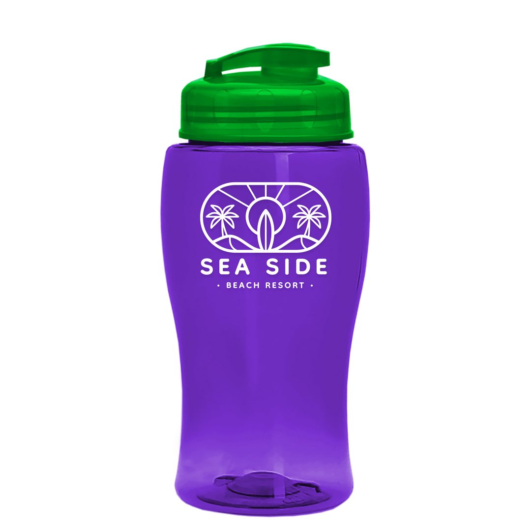 Poly-Pure Jr. - 18 oz. Transparent Bottle with USA Flip