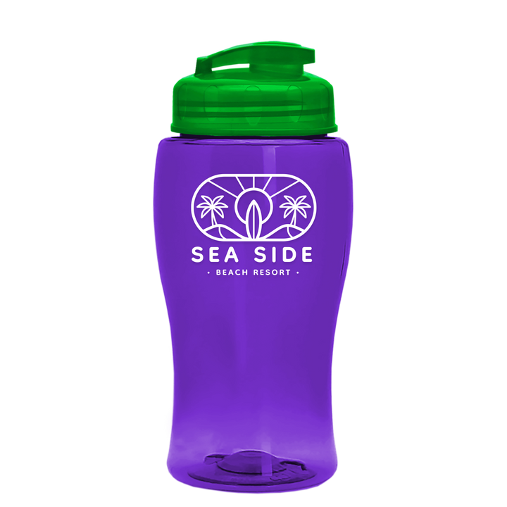 Poly-Pure Jr. - 18 oz. Transparent Bottle with USA Flip