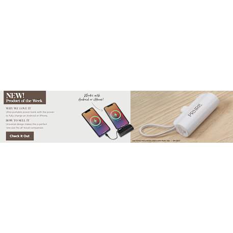 Hue 5000 mAh Power Bank with Multi Tips