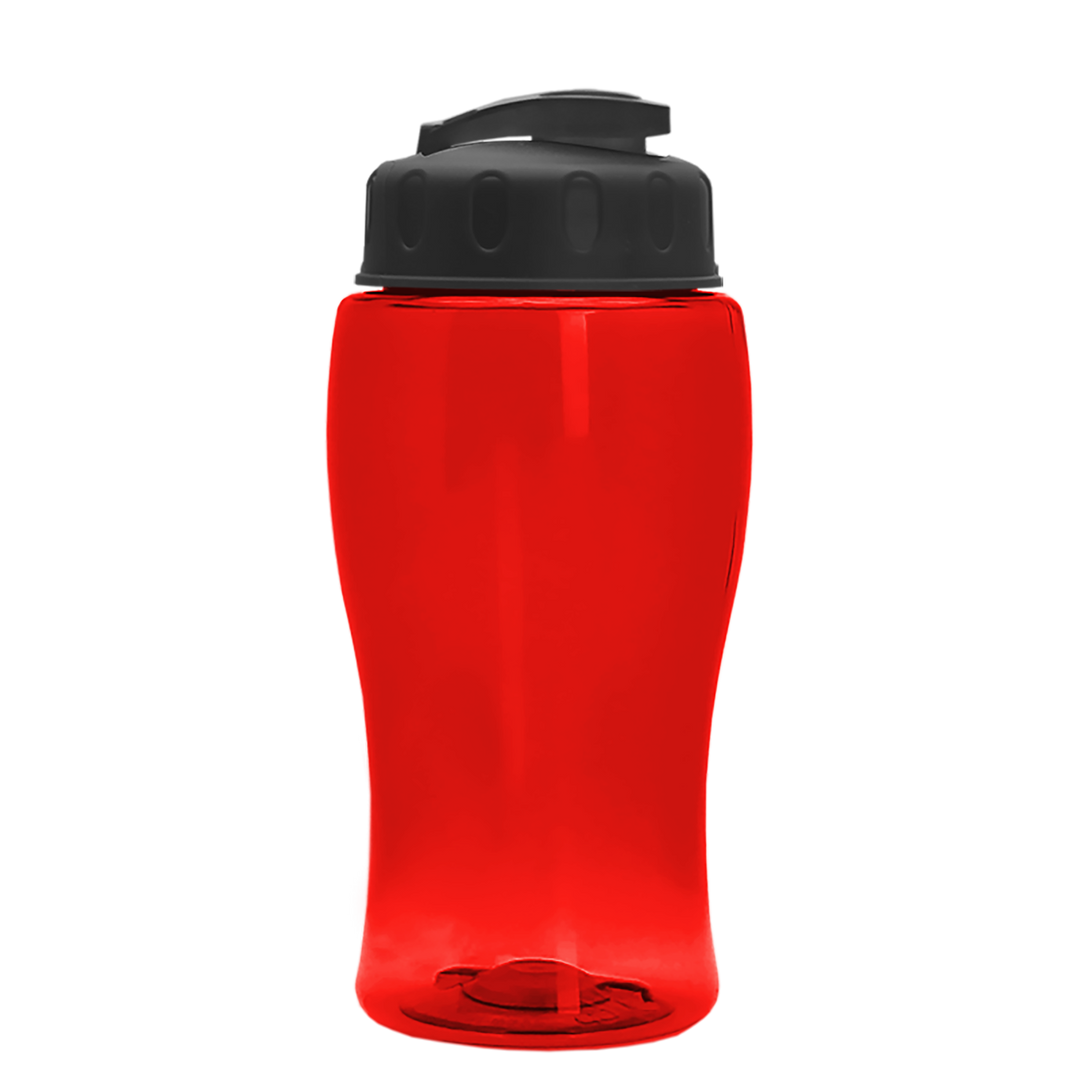 Poly-Pure Jr. - 18 oz. Transparent Bottle with USA Flip