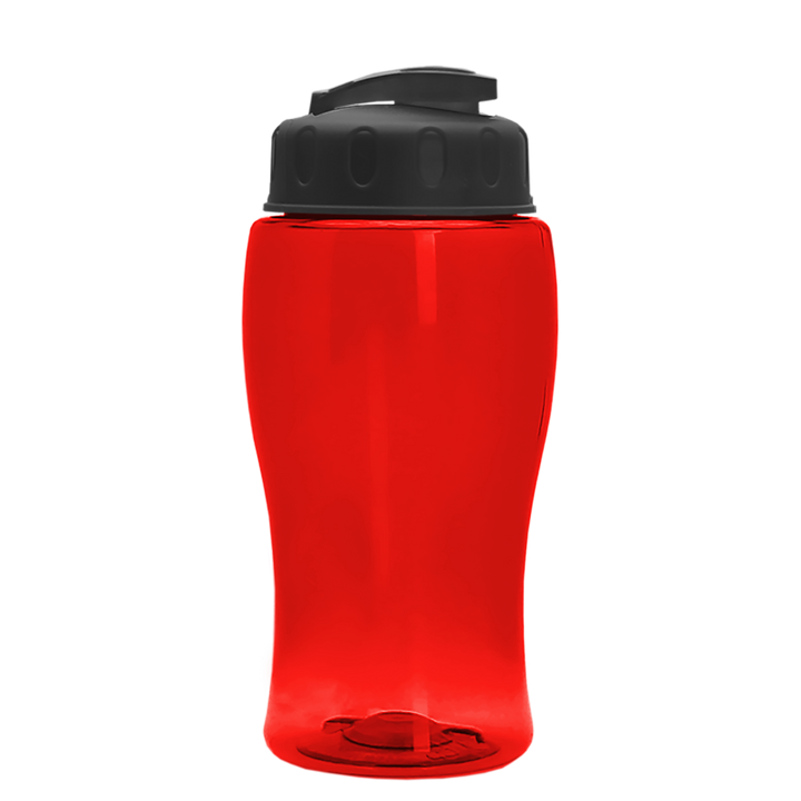 Poly-Pure Jr. - 18 oz. Transparent Bottle with USA Flip