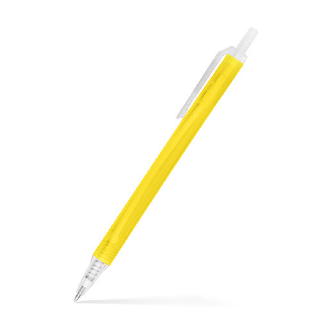 Amber Frosted Translucent Stick Click Pen