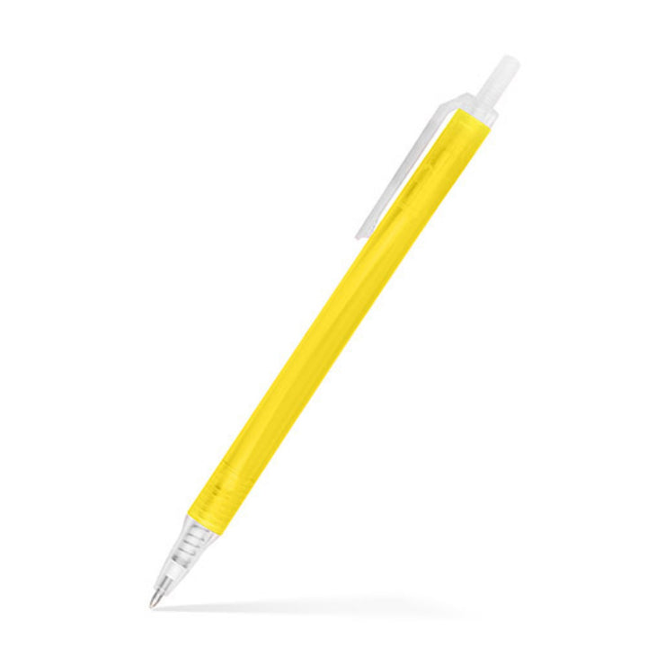 Amber Frosted Translucent Stick Click Pen